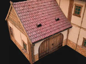 Medieval Town House Cottage 3D Model