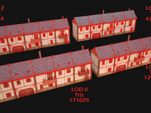 Medieval house with balcony 3Dモデル