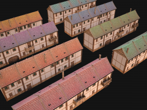 Medieval house with balcony 3Dモデル