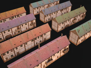 Medieval house with balcony 3D Model