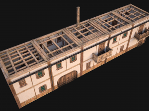 Medieval house with balcony 3Dモデル