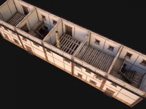 Medieval house with balcony 3D Model