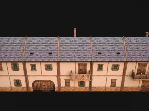 Medieval house with balcony 3D Model