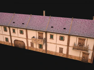 Medieval house with balcony 3D Model