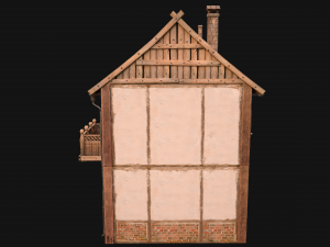 Medieval house with balcony 3Dモデル