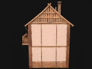 Medieval house with balcony 3D Model