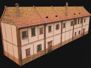 Medieval house with balcony 3D Model