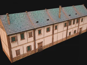 Medieval house with balcony 3D Model