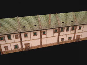 Medieval house with balcony 3D Model