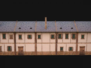 Medieval house with balcony 3D Model