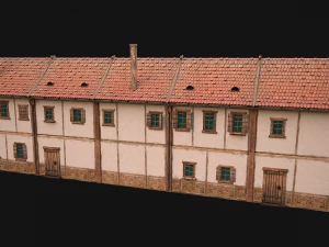 Medieval house with balcony 3D Model