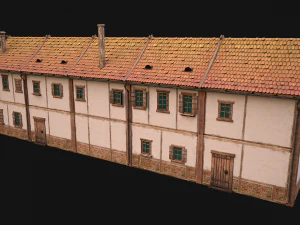 Medieval house with balcony 3D Model