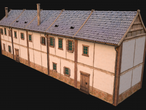 Medieval house with balcony 3Dモデル
