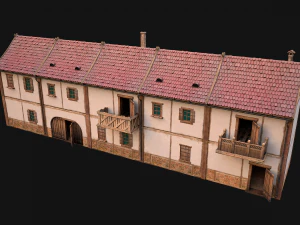 Medieval house with balcony 3D Model