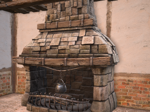 Medieval house with balcony 3Dモデル