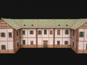 Medieval House Residence 2 Storey 3D Model