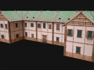 Medieval House Residence 2 Storey 3D Model