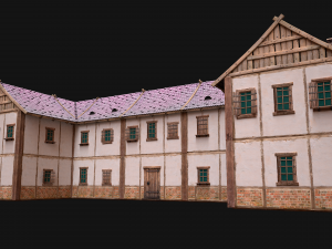 Medieval House Residence 2 Storey 3D Model