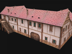 Medieval House Residence 2 Storey 3D Model