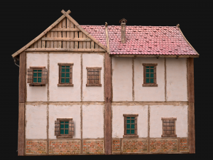 Medieval House Residence 2 Storey 3D Model