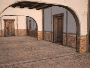 Medieval House Residence 2 Storey 3D Model