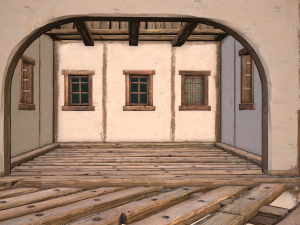 Medieval House Residence 2 Storey 3D Model