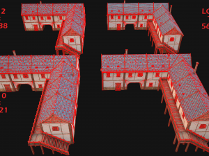 Medieval Town Buildings Set Modelo 3D