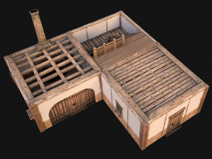 Medieval Town Buildings Set Modelo 3D
