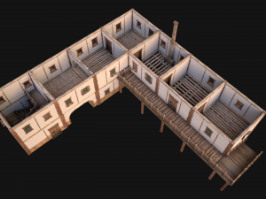 Medieval Town Buildings Set Modelo 3D