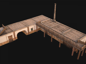 Medieval Town Buildings Set Modelo 3D