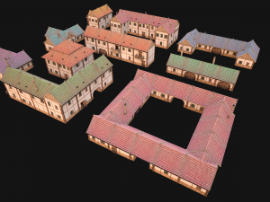 Medieval City Pack 10 Buildings 3D Model