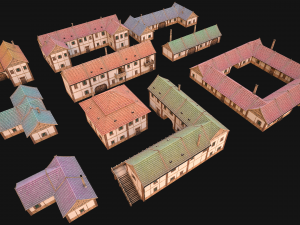Medieval City Pack 10 Buildings 3D Model