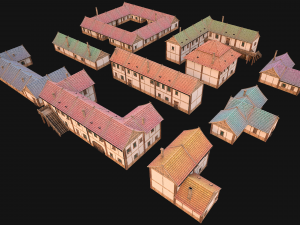Medieval City Pack 10 Buildings 3D Model