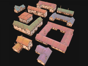 Medieval City Pack 10 Buildings 3D Model