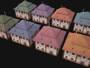 Medieval City Pack 10 Buildings 3D Model