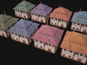 Medieval City Pack 10 Buildings 3D Model