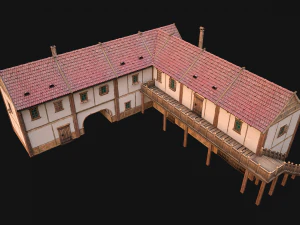 Medieval City Pack 10 Buildings 3D Model