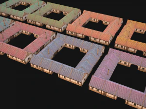 Medieval City Pack 10 Buildings 3D Model