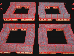 Medieval City Pack 10 Buildings 3D Model