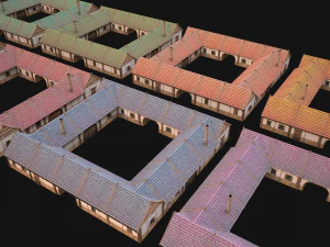 Medieval City Pack 10 Buildings 3D Model