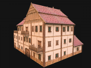 Medieval Town House Hotel Palace 3D Модель