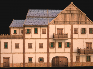 Medieval Town House Hotel Palace 3D Модель