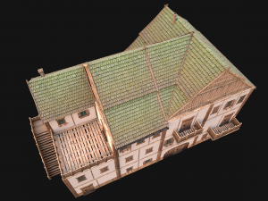 Medieval Town House Hotel Palace 3D Модель