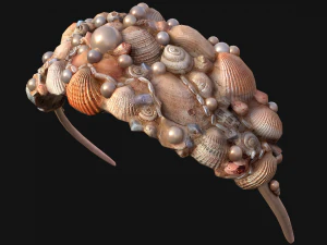 Sea Crown Mermaid Hair Band 3D Model