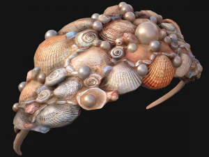 Sea Crown Mermaid Hair Band 3D Model
