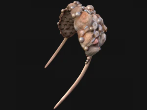 Sea Crown Mermaid Hair Band 3D Model