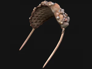 Sea Crown Mermaid Hair Band 3D Model