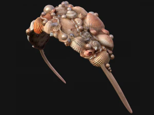 Sea Crown Mermaid Hair Band 3D Model