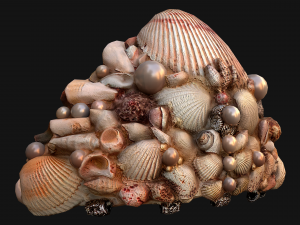 Barbie Crown Seashell Tiara Modello 3D