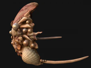 Crown Seashell Tiara Sea Princess Ocean Queen Headdress 3D Model